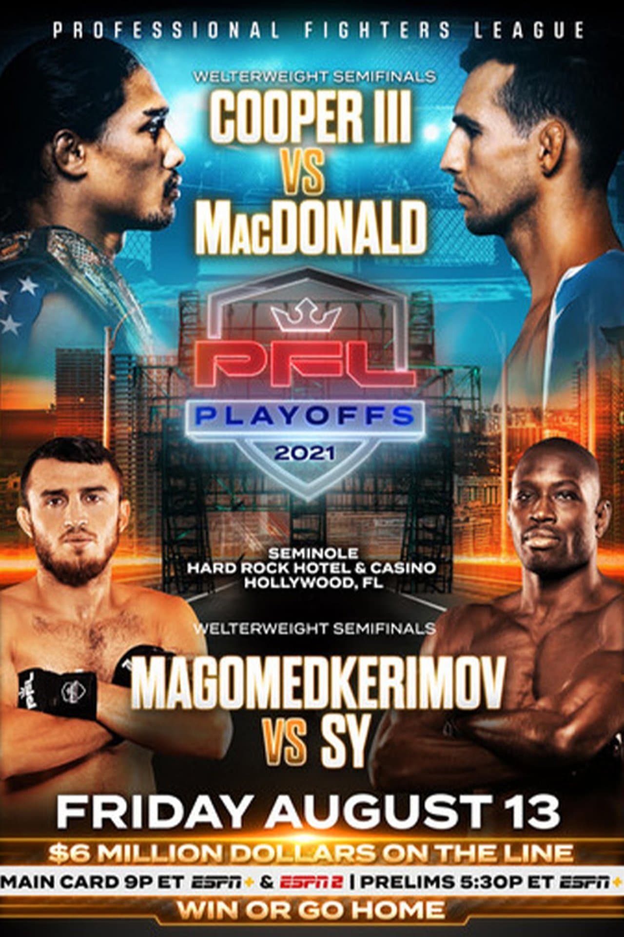 PFL 2021 #7: Playoffs - Cooper III vs MacDonald streaming