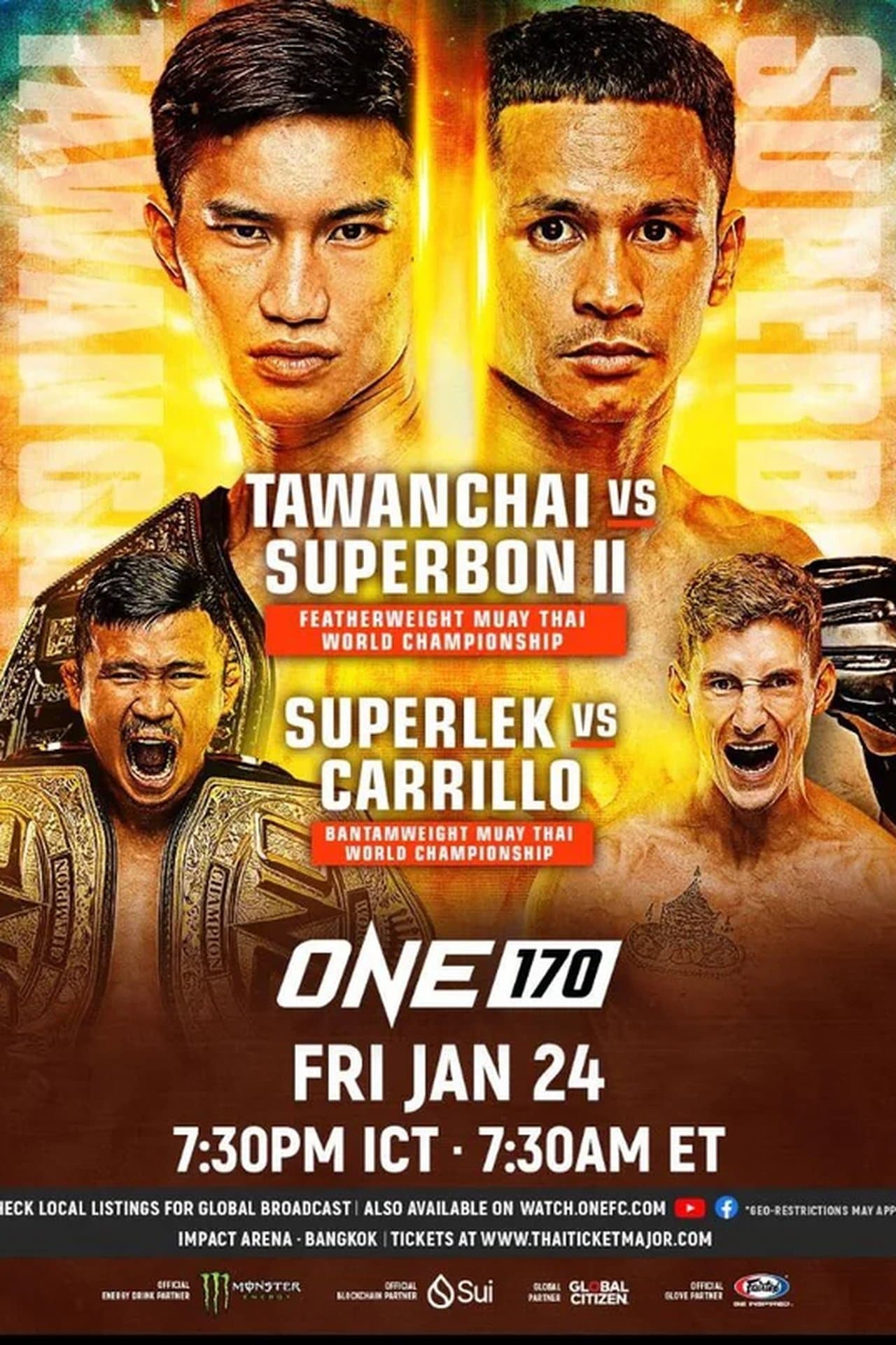 ONE 170: Tawanchai vs. Superbon 2 streaming