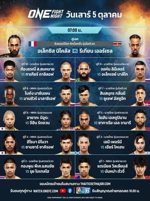 ONE Fight Night 25: Nicolas vs. Eersel 2 streaming