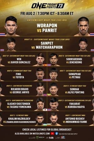 ONE Friday Fights 73: Worapon vs. Parit streaming