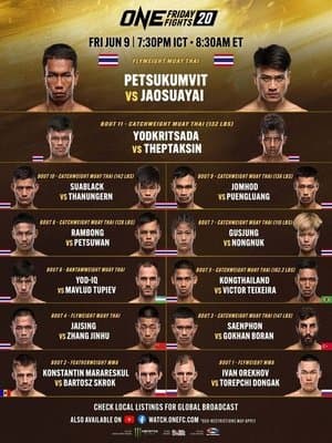 ONE Friday Fights 20: Petsukumvit vs. Jaosuayai streaming
