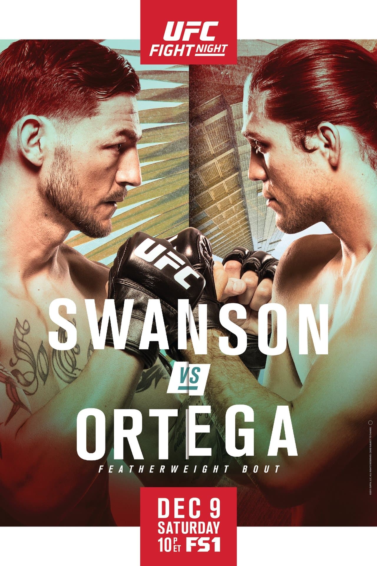UFC Fight Night 123: Swanson vs. Ortega streaming