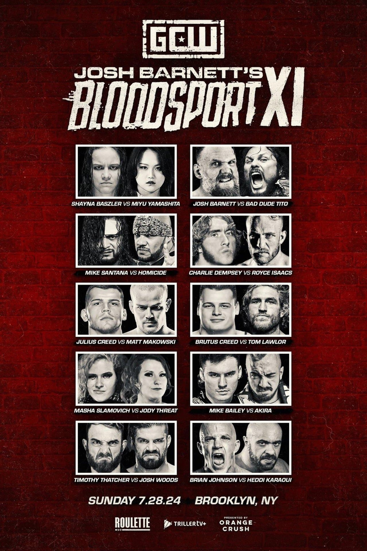 GCW Josh Barnett's Bloodsport XI streaming