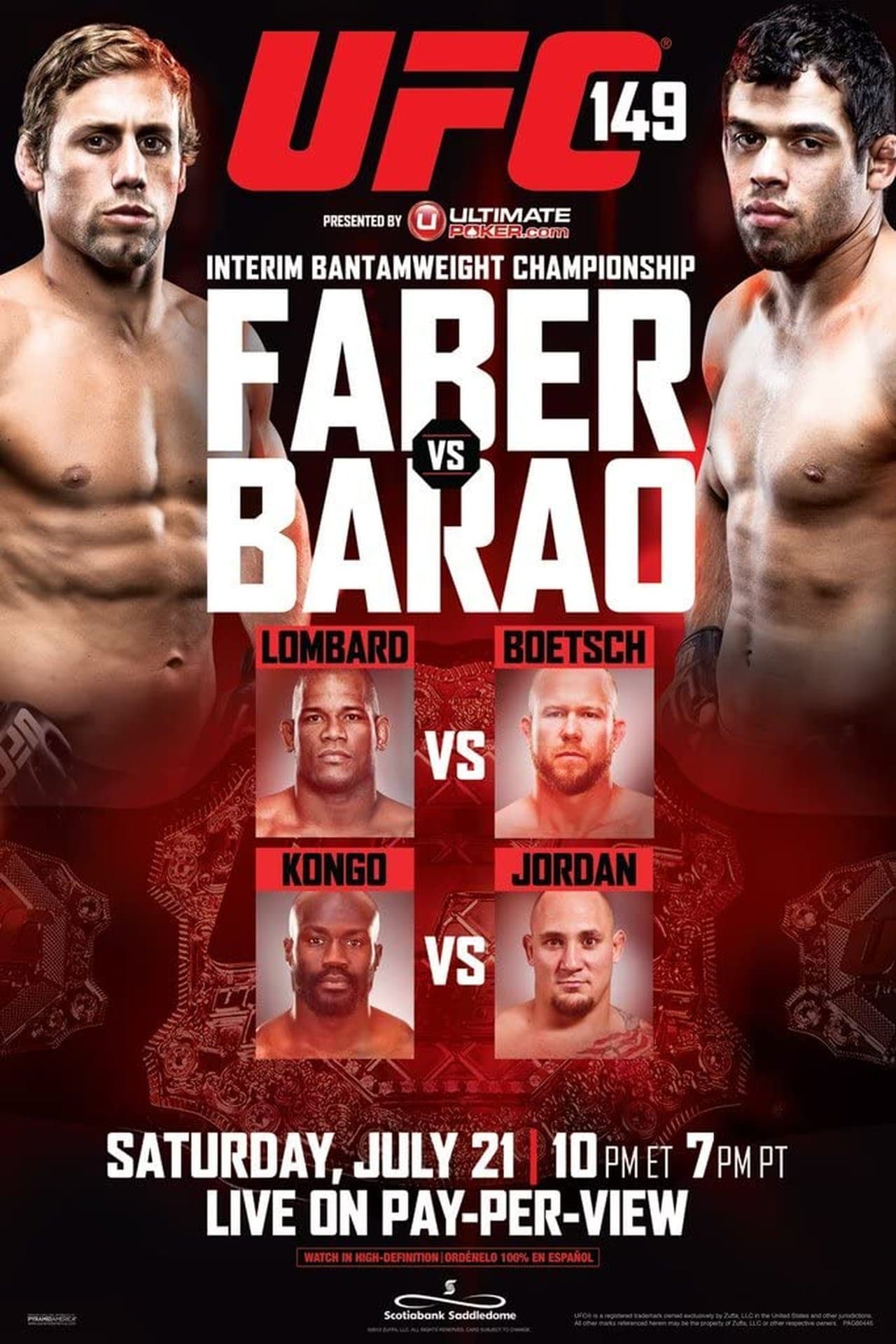 UFC 149: Faber vs. Barao streaming