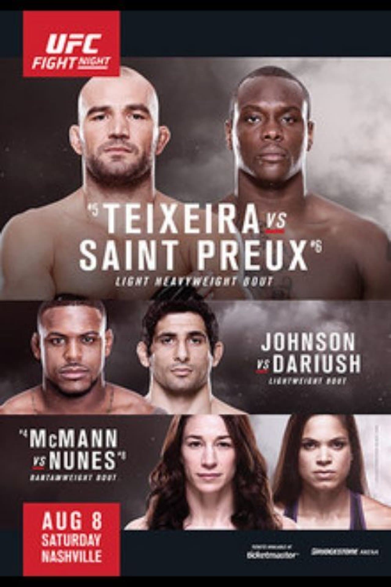 UFC Fight Night 73: Teixeira vs. Saint Preux streaming